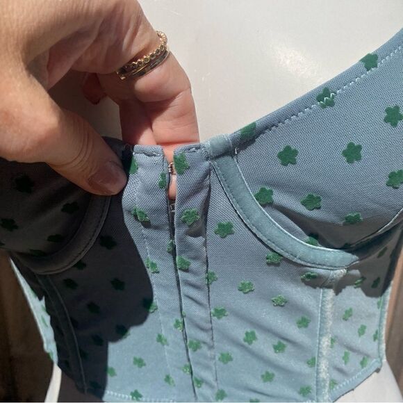Urban Outfitters Women's Green and Blue Corset size small - Picture 4 of 12